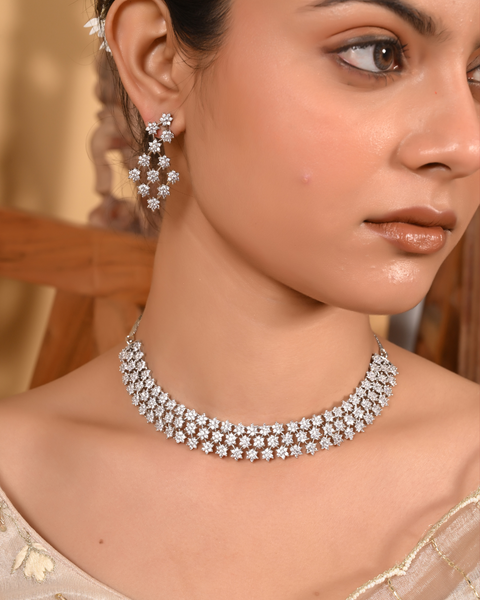Luxurious CZ Necklace Set for a Glamorous Touch