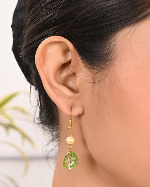 Triple Layer Natural Green Peridot Beads Necklace for Women