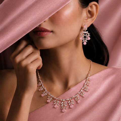 Exquisite CZ Necklace Set: Luxurious and Unique Jewelry for Women