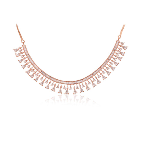 Designer CZ Necklace Set for Women - Refined and Modern Luxury