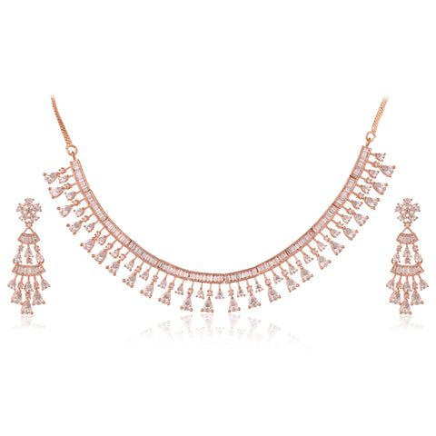 Designer CZ Necklace Set for Women - Refined and Modern Luxury