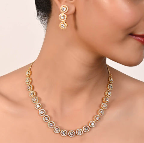 Flaunt Your Style with this Handcrafted CZ Necklace Set