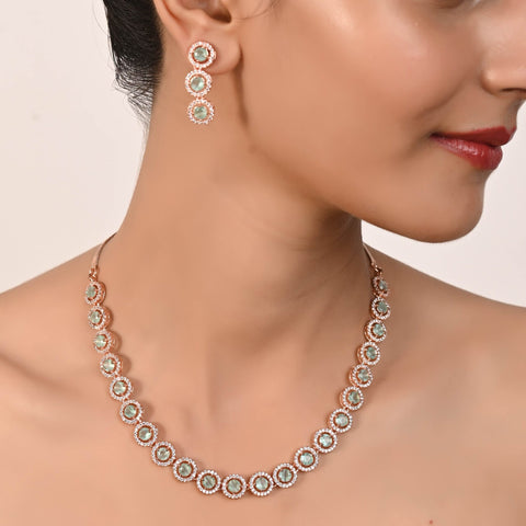 The Perfect CZ Necklace Set for the Perfect Woman: Handcrafted with Love