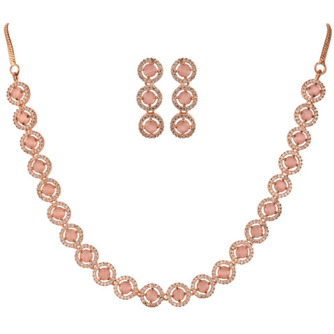 Luxury at its Best: Handcrafted CZ Necklace Set for Women