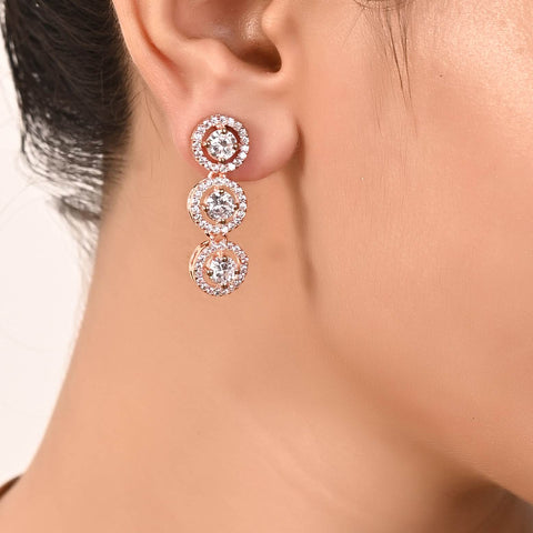 Be the Center of Attention with this Handcrafted CZ Necklace Set