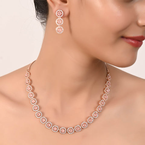 Luxury at its Best: Handcrafted CZ Necklace Set for Women