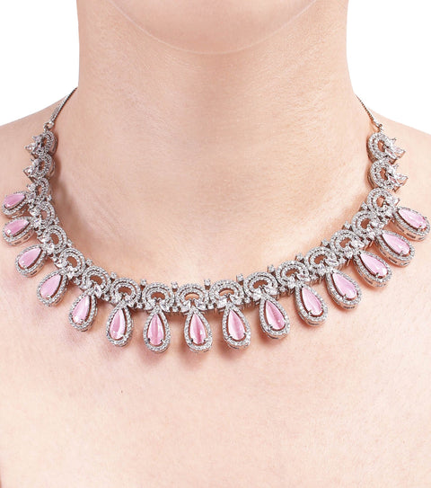 Eye-Catching Handmade CZ Necklace Set Jewelry for Women - Make a Statement