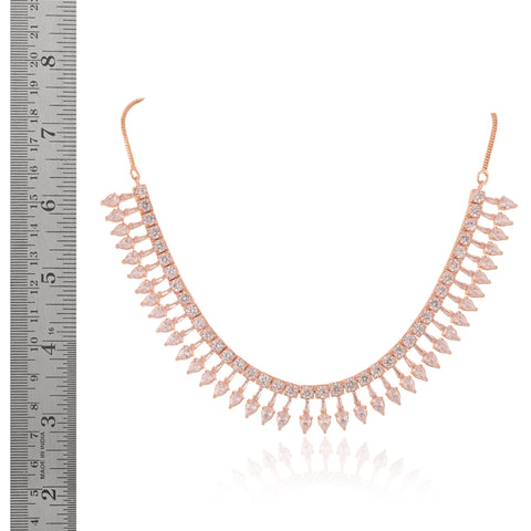 Delicate Handmade CZ Necklace Set - A Touch of Glamour