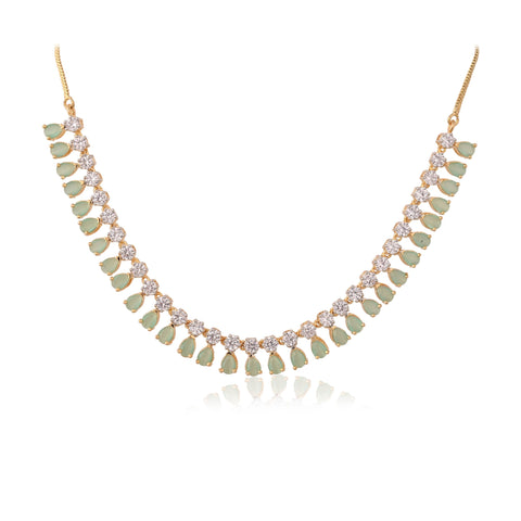 Luxurious Handmade CZ Necklace Set - A Statement Piece
