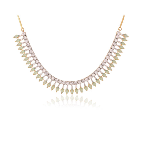 Elegant Handmade CZ Necklace Set - A Symbol of Beauty