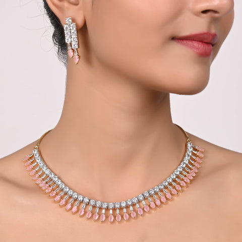 Stunning Handmade CZ Necklace Set - Sparkle and Shine