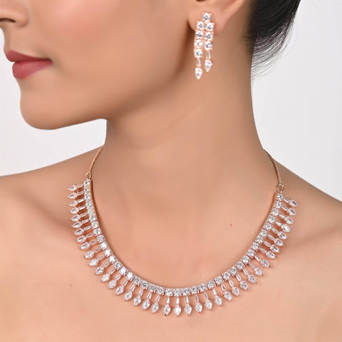 Charming Handmade CZ Necklace Set - An Unforgettable Gift