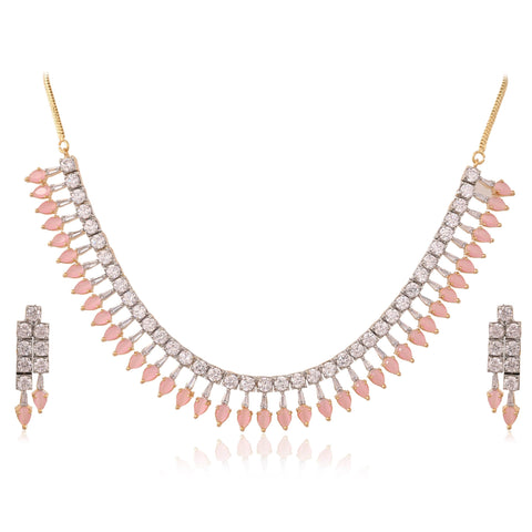 Stunning Handmade CZ Necklace Set - Sparkle and Shine