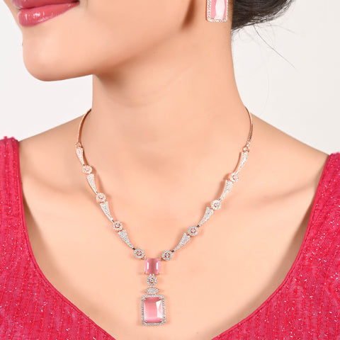 Dazzling CZ Necklace Set: Exquisite and Classy Jewelry for Women