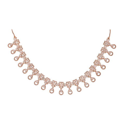 Refined CZ Necklace Set: Exquisite and Elegant Jewelry for Women