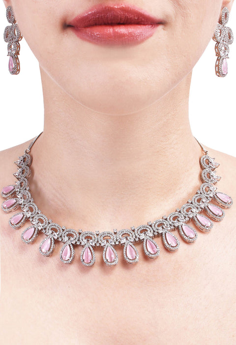 Eye-Catching Handmade CZ Necklace Set Jewelry for Women - Make a Statement