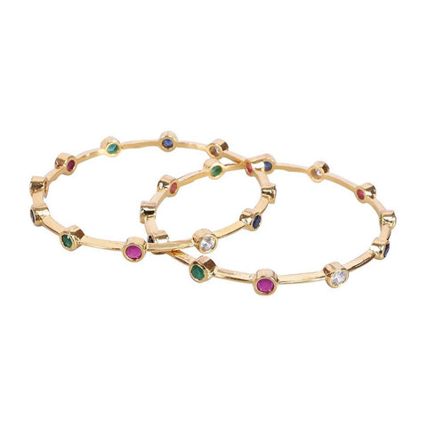 Rounded CZ Bangles