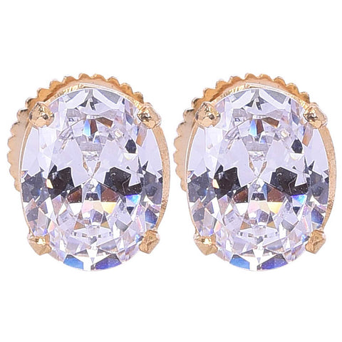 Exquisite Brilliance: Unique CZ White Stud Earrings for the Discerning Lady