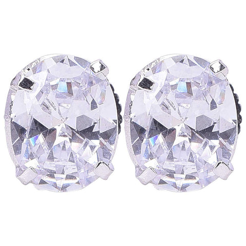 Classic Sparkle: Handmade CZ White Stud Earrings for a Timeless Look
