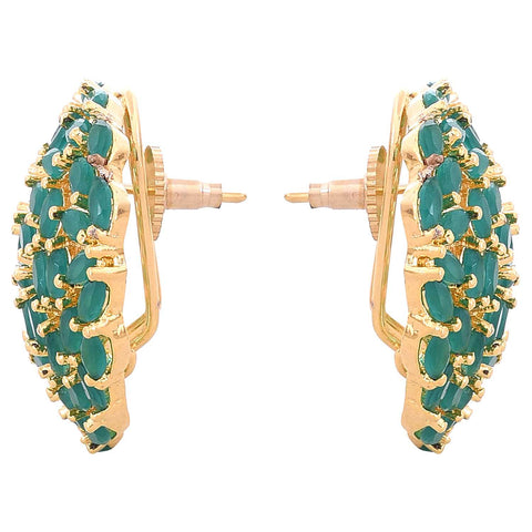 Dazzle and Shine with Our Unique CZ Stud Green Earrings Collection