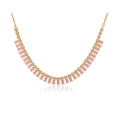 Stylish Handmade CZ Necklace Set - A Touch of Class