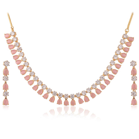 Exquisite Handmade CZ Necklace Set - Unique and Special
