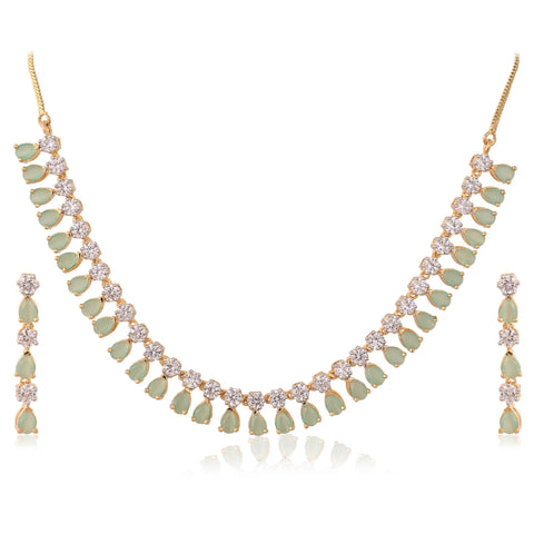 Luxurious Handmade CZ Necklace Set - A Statement Piece