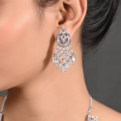 Dazzle in Style: CZ Necklace Set with Handcrafted Perfection