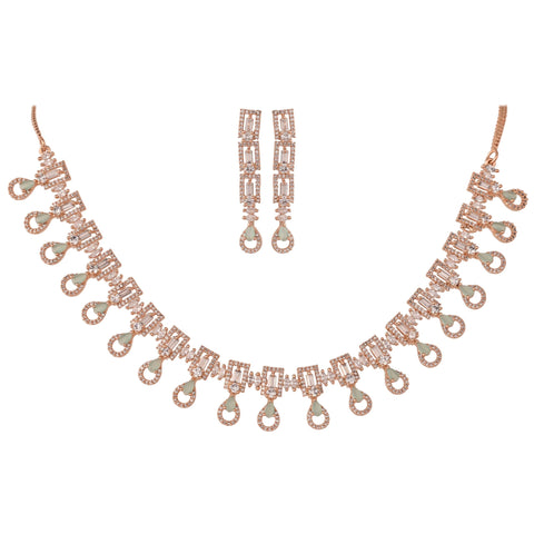 Elegant and Timeless: Handcrafted CZ Necklace Set for the Modern Woman