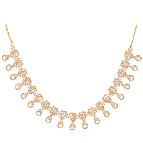Exotic CZ Necklace Set: Delicate and Stylish Jewelry for Women