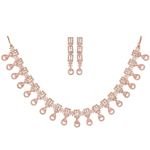 Splendid CZ Necklace Set: Refined and Beautiful Jewelry for Women