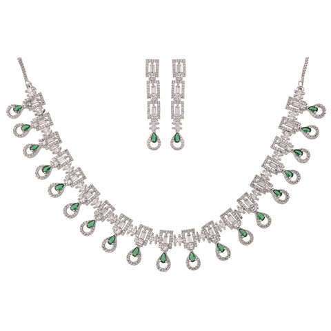 Glamorous CZ Necklace Set: Luxurious and Charming Jewelry for Women