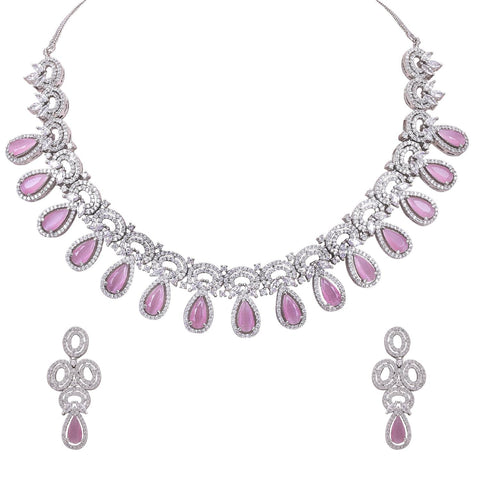 Eye-Catching Handmade CZ Necklace Set Jewelry for Women - Make a Statement