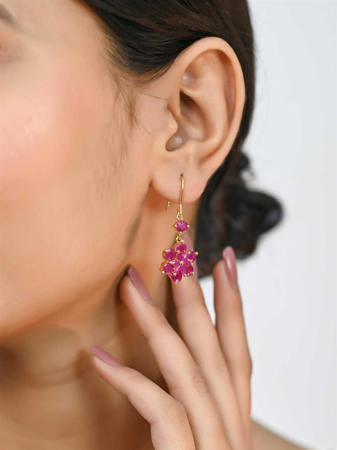 Uniquely Crafted CZ Red Studs - Perfect for the Contemporary Woman
