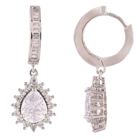 Simplicity Meets Style: Luxury CZ Hoop White Earrings for Women Who Appreciate Quality Craftsmanship