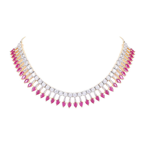 Exquisite Handmade CZ Necklace Set - A Work of Art