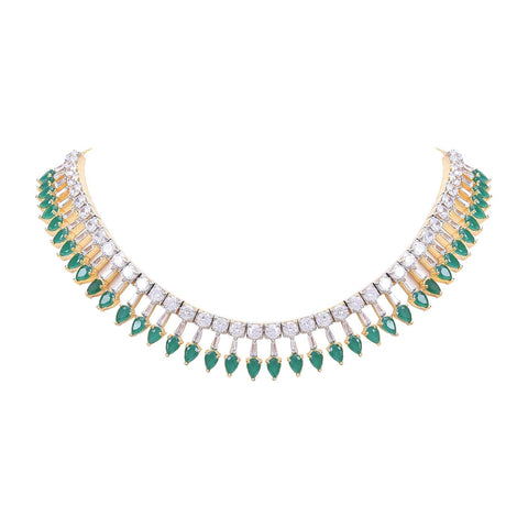 Sophisticated Handmade CZ Necklace Set - Show-stopper