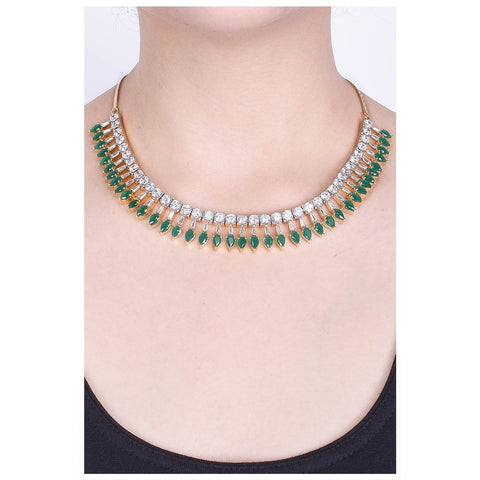 Sophisticated Handmade CZ Necklace Set - Show-stopper