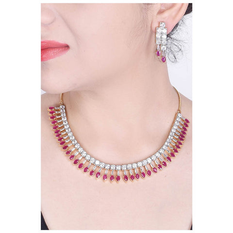 Exquisite Handmade CZ Necklace Set - A Work of Art