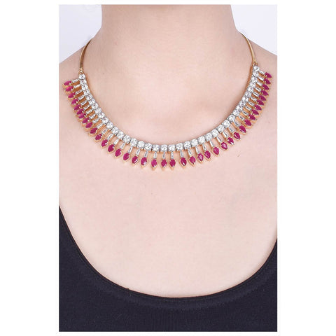 Exquisite Handmade CZ Necklace Set - A Work of Art
