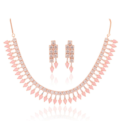 Charming Handmade CZ Necklace Set - An Unforgettable Gift