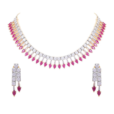 Exquisite Handmade CZ Necklace Set - A Work of Art