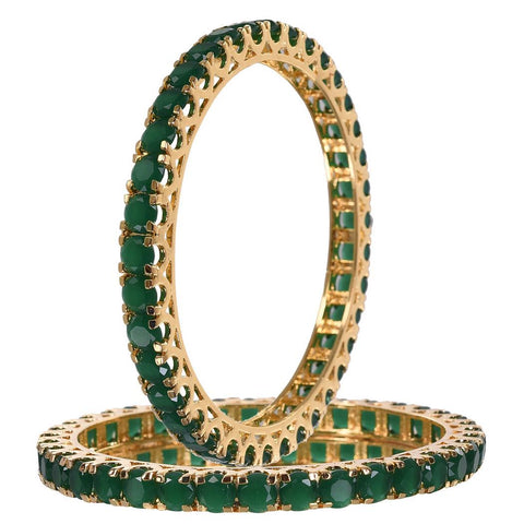 Gold Plated 6mm Round CZ American Diamond Bangle