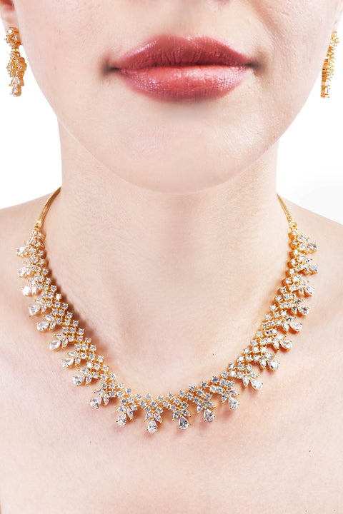 Exquisite Handmade CZ Necklace Set - An Heirloom Piece