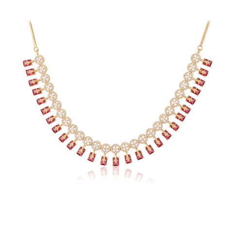 Graceful Handmade CZ Necklace Set - A Symbol of Elegance