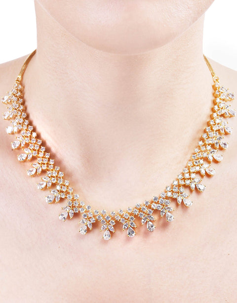 Exquisite Handmade CZ Necklace Set - An Heirloom Piece