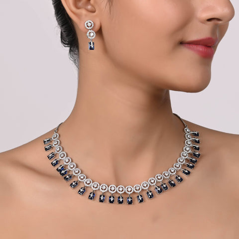 Radiant Handmade CZ Necklace Set - A Piece of Luxury
