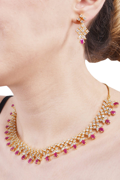 Handcrafted CZ Necklace Set: Unique and Beautiful Jewelry for Women
