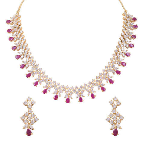 Handcrafted CZ Necklace Set: Unique and Beautiful Jewelry for Women