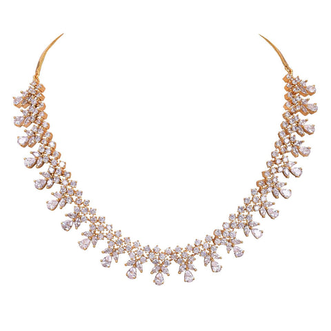 Exquisite Handmade CZ Necklace Set - An Heirloom Piece